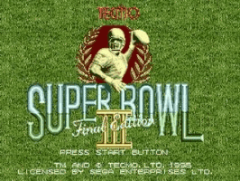 Tecmo Super Bowl 3 Final Edition Title Screen